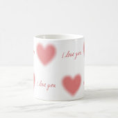 私はあなたを愛するハート コーヒーマグカップ (中央)