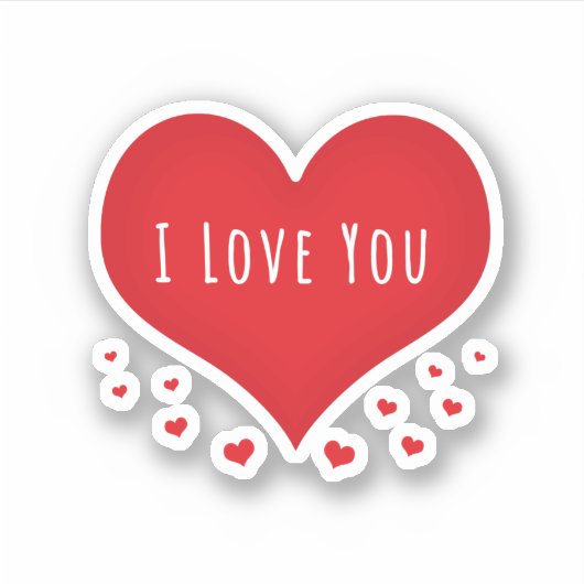 私はあなたを愛するハート シール (正面)