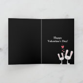 私はあなたを愛するバニーラビット（黒）バレンタイン シーズンカード (内部)