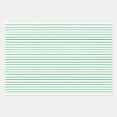 私はあなたを愛するバレンタイングリーンハートストライプ ラッピングペーパーシート (正面3)