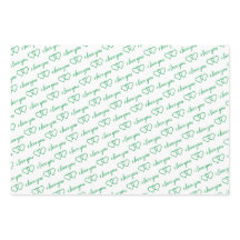 私はあなたを愛するバレンタイングリーンハートストライプ