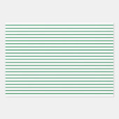 私はあなたを愛するバレンタイングリーンハートストライプ ラッピングペーパーシート (正面3)