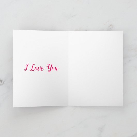 私はあなたを愛するバレンタインデーのカードロマンチックなバラ カード (内部)