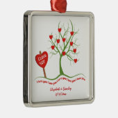 私はあなたを愛するバレンタインデーカスタムオーナメント メタルオーナメント (右)