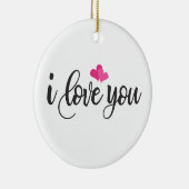 私はあなたを愛するバレンタインデー書 |オーナメント セラミックオーナメント (右)