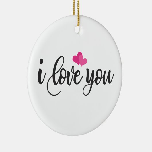 私はあなたを愛するバレンタインデー書 |オーナメント セラミックオーナメント (右)