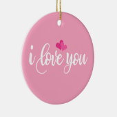 私はあなたを愛するバレンタインデー書 |オーナメント セラミックオーナメント (右)