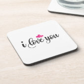 私はあなたを愛するバレンタインデー書 |コースター コースター (左側)