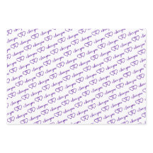 私はあなたを愛するバレンタインパープルハートストライプ