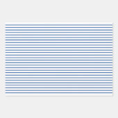 私はあなたを愛するバレンタインブルーハートストライプ ラッピングペーパーシート (正面3)