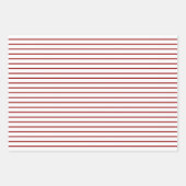 私はあなたを愛するバレンタイン赤いハートストライプ ラッピングペーパーシート (正面3)