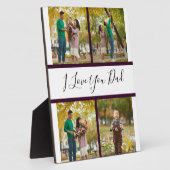 私はあなたを愛するパパカスタムコラージュ枠ギフト フォトプラーク (側面)