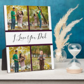 私はあなたを愛するパパカスタムコラージュ枠ギフト フォトプラーク (側面)