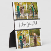 私はあなたを愛するパパカスタムコラージュ枠ギフト フォトプラーク (側面)