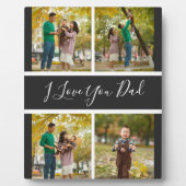 私はあなたを愛するパパカスタムコラージュ枠ギフト フォトプラーク (正面)