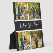 私はあなたを愛するパパカスタムコラージュ枠ギフト フォトプラーク (側面)