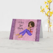 私はあなたを愛するパパパパ誕生日父の日 カード (黄色い花)