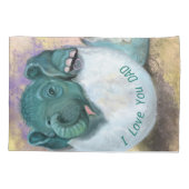 私はあなたを愛するパパピローケースベビー象ハッチ 枕カバー (裏面)