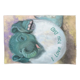 私はあなたを愛するパパピローケースベビー象ハッチ 枕カバー