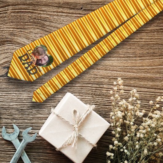 私はあなたを愛するパパ写真明るい黄色 ネクタイ