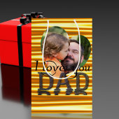 私はあなたを愛するパパ写真明るい黄色 ミディアムペーパーバッグ