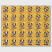 私はあなたを愛するパパ写真明るい黄色 ラッピングペーパー (フラット)