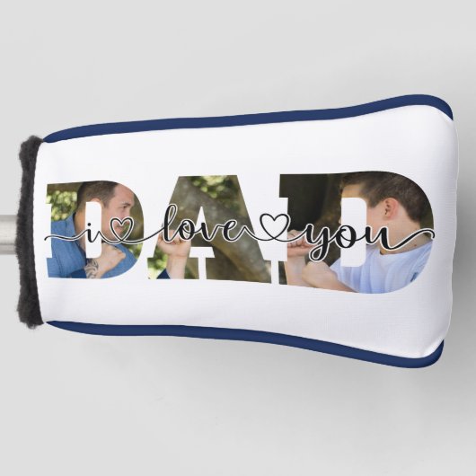 私はあなたを愛するパパ父と息子スペアリング家族写真G ゴルフヘッドカバー (正面)