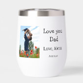 私はあなたを愛するパパ父の日エレガント追加フォト文字 (背面)