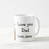 私はあなたを愛するパパ父の日エレガント追加フォト文字 コーヒーマグカップ (正面右)