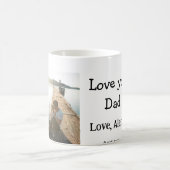 私はあなたを愛するパパ父の日エレガント追加フォト文字 コーヒーマグカップ (中央)