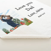 私はあなたを愛するパパ父の日エレガント追加フォト文字 シェルパブランケット (3/4)