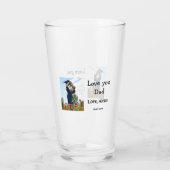 私はあなたを愛するパパ父の日エレガント追加フォト文字 タンブラーグラス (裏面)