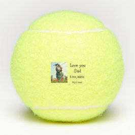 私はあなたを愛するパパ父の日エレガント追加フォト文字 テニスボール