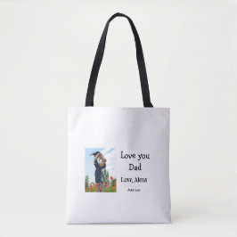 私はあなたを愛するパパ父の日エレガント追加フォト文字 トートバッグ