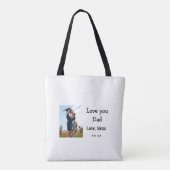 私はあなたを愛するパパ父の日エレガント追加フォト文字 トートバッグ (裏面)