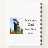私はあなたを愛するパパ父の日エレガント追加フォト文字 ノートブック (裏面)