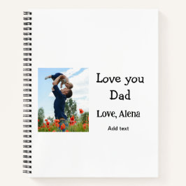 私はあなたを愛するパパ父の日エレガント追加フォト文字 ノートブック