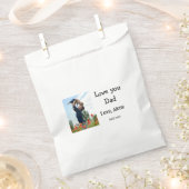 私はあなたを愛するパパ父の日エレガント追加フォト文字 フェイバーバッグ (クリップ留めされた状態)