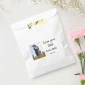 私はあなたを愛するパパ父の日エレガント追加フォト文字 フェイバーバッグ (封をした状態)