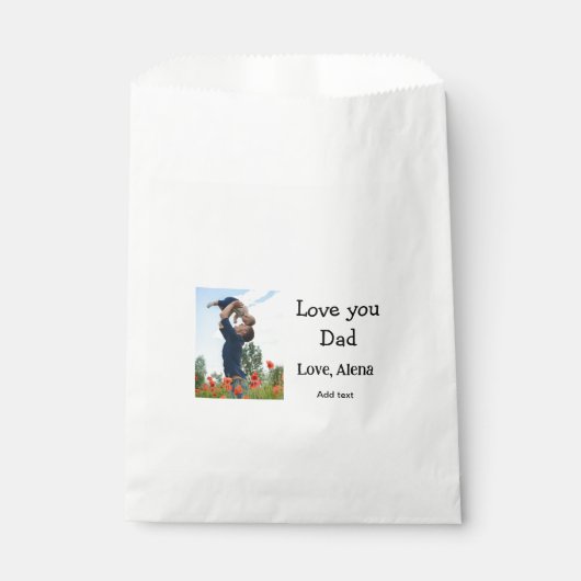 私はあなたを愛するパパ父の日エレガント追加フォト文字 フェイバーバッグ (正面)