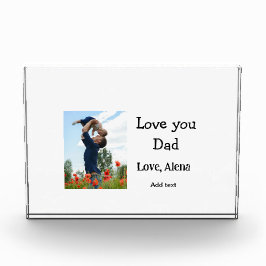 私はあなたを愛するパパ父の日エレガント追加フォト文字 フォトブロック