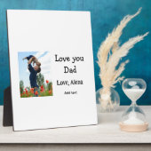 私はあなたを愛するパパ父の日エレガント追加フォト文字 フォトプラーク (側面)