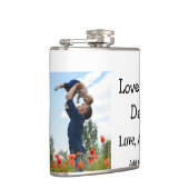 私はあなたを愛するパパ父の日エレガント追加フォト文字 フラスク (右)