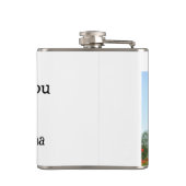 私はあなたを愛するパパ父の日エレガント追加フォト文字 フラスク (裏面)