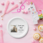 私はあなたを愛するパパ父の日エレガント追加フォト文字 ペーパープレート (パーティー)