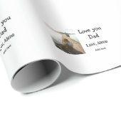 私はあなたを愛するパパ父の日エレガント追加フォト文字 ラッピングペーパー (ロールコーナー)