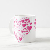 私はあなたを愛するピンクハート コーヒーマグカップ (正面左)