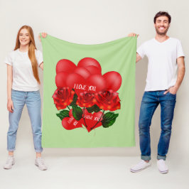 私はあなたを愛するフリースブランケット フリースブランケット