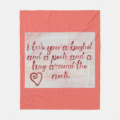 私はあなたを愛するフリースブランケット フリースブランケット (正面)