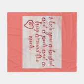 私はあなたを愛するフリースブランケット フリースブランケット (正面(横))